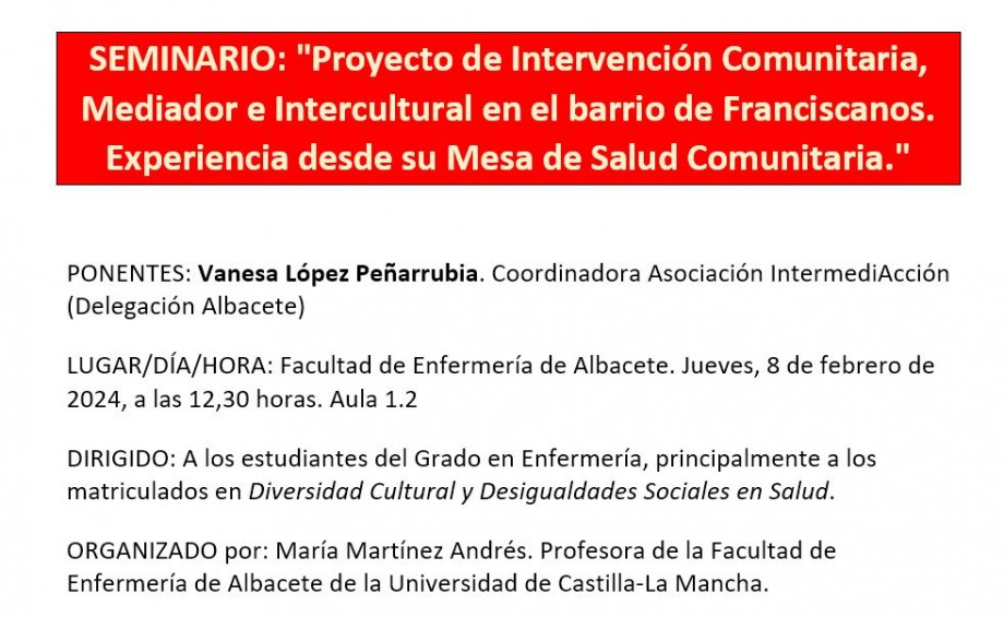 Proyecto de Intervención Comunitaria, Mediador e Intercultural en el